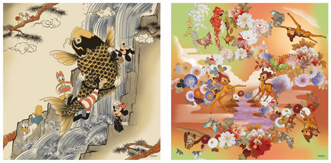 ディズニー夢と魔法の90年展オリジナルグッズ 風呂敷 画像