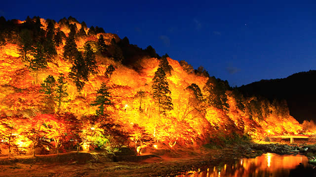 香嵐渓・飯盛山ライトアップの画像